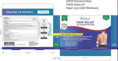 Safrel_lidocaine Patch Carton_final.jpg (Safrel Lidocaine Patch Carton Final)